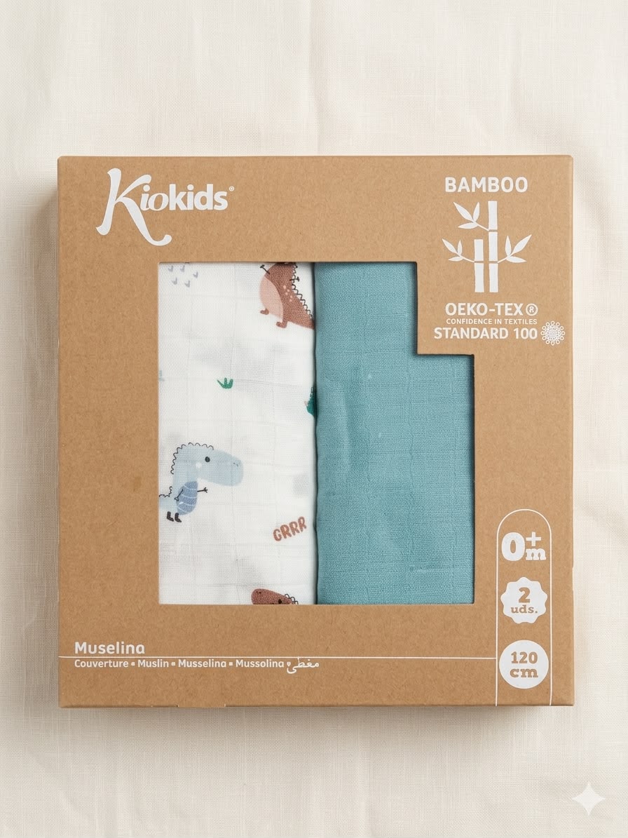 MUSSOLA 120X120 BAMBU DINOSAURO