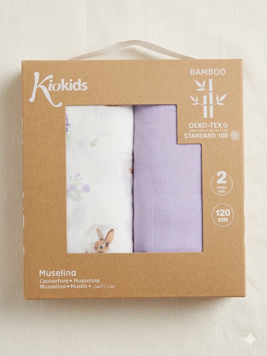 MUSSOLA 120X120 BAMBU DINOSAURO