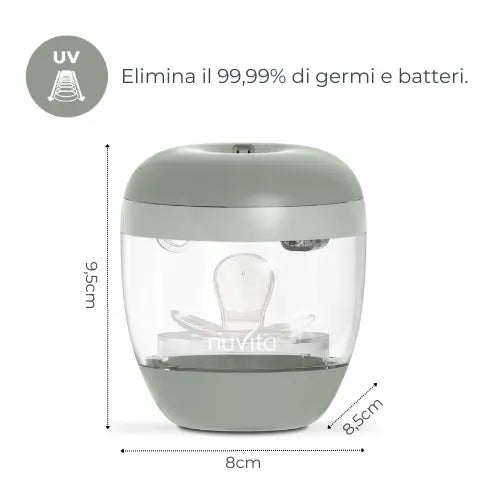 NUVITA STERILIZZATORE PORTATILE UV MELLY PLUS SAGE GREEN