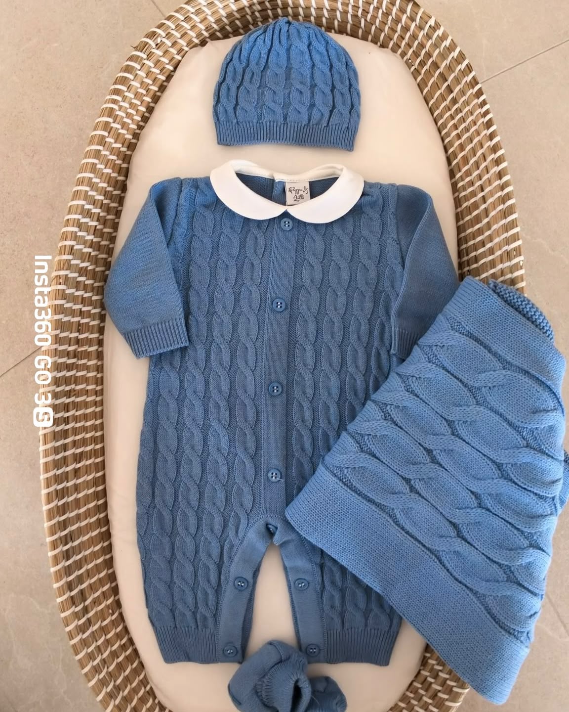 SET CORREDINO TUTINA MISTO LANA,COPERTA IN MISTO LANA,CAPPELLINO E SCARPETTE