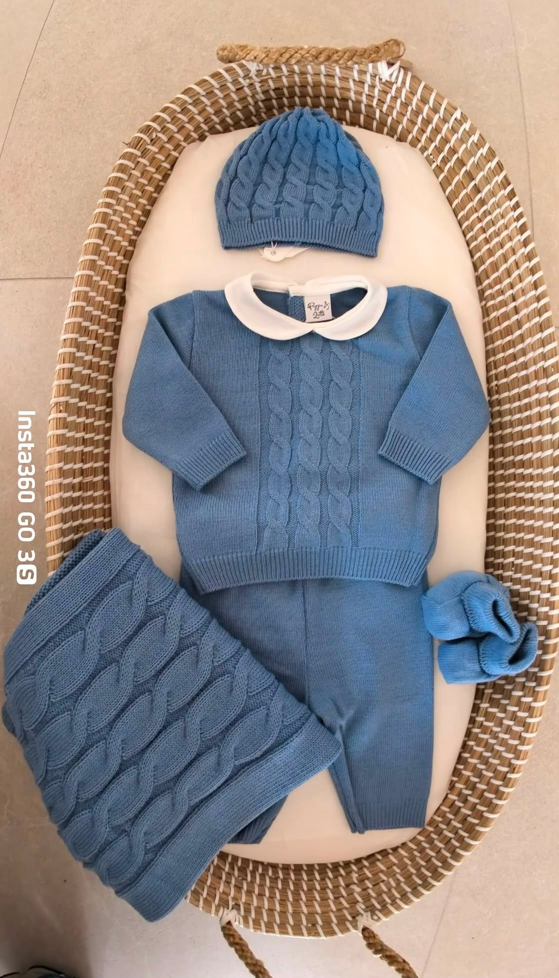 SET CORREDINO COMPLETINO MISTO LANA,COPERTA IN MISTO LANA,CAPPELLINO E SCARPETTE
