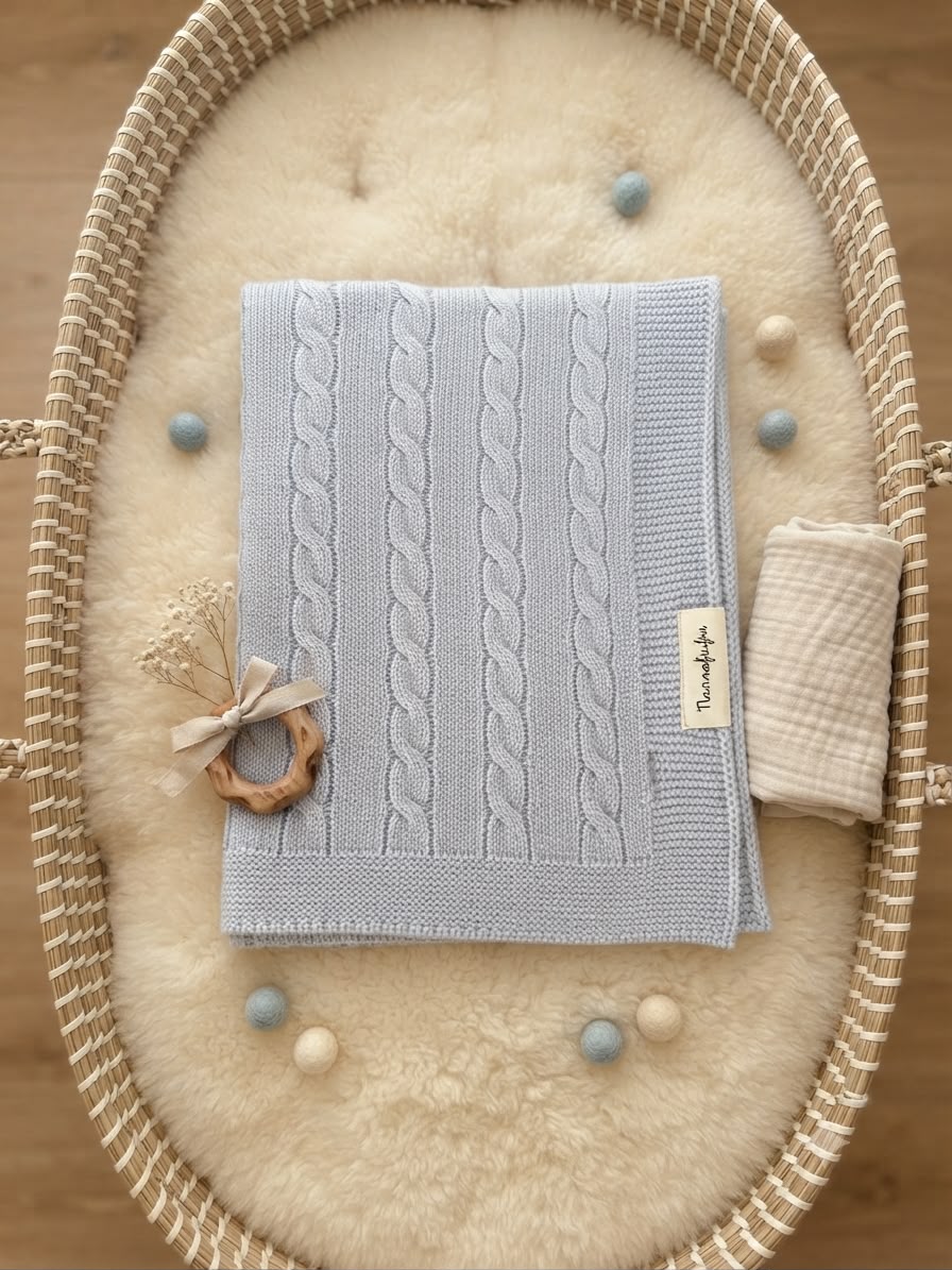 COPERTA LANA TRECCIA