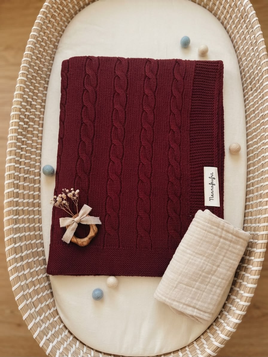 COPERTA LANA TRECCIA