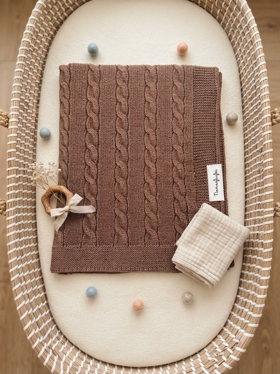 COPERTA LANA TRECCIA