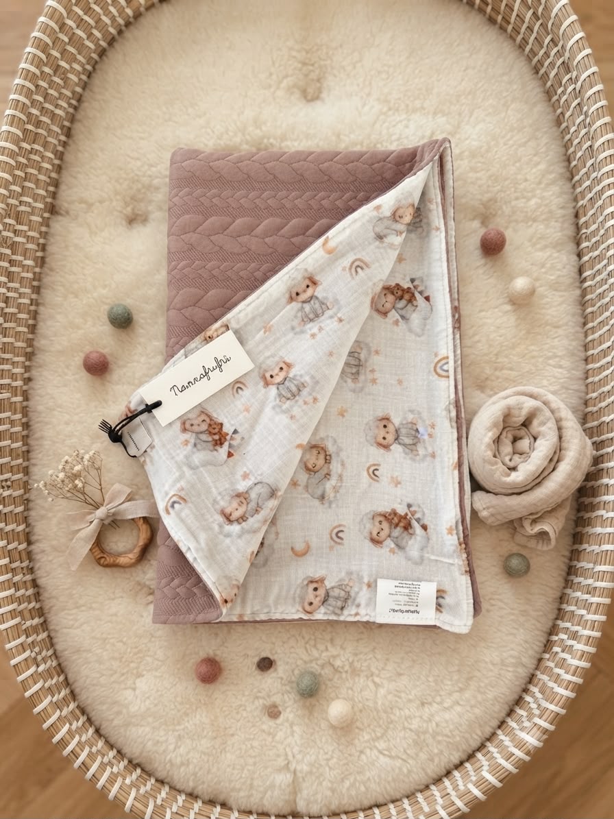 COPERTA CULLA TRECCIA E MUSSOLA PECORA