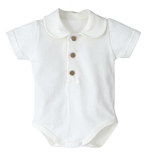 BODY CON COLLO TONDO E BOTTONCINI